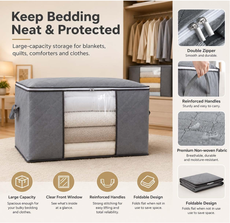 Non woven Blanket Storage Bag